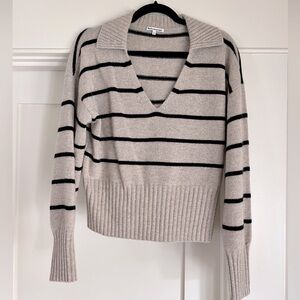 Reformation Beckie Cashmere Collared Sweater